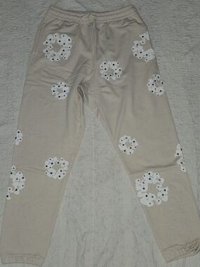 DENIM TEARS Men's Rhinestone Cotton Wreath Sweatpants Large
